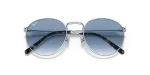 แว่นกันแดด Rayban New Round RB3637-003/3F Silver Clear Gradient Blue แว่นกันแดด Rayban RB3637-003/3F close-up ด้านหน้า