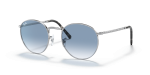 แว่นกันแดด Rayban New Round RB3637-003/3F Silver Clear Gradient Blue แว่นกันแดด Rayban RB3637-003/3F มุมเฉียง สีเงิน สำหรับผู้ใช้ทุกเพศ
