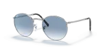 แว่นกันแดด Rayban New Round RB3637-003/3F Silver Clear Gradient Blue แว่นกันแดด Rayban RB3637-003/3F มุมเฉียง สีเงิน สำหรับผู้ใช้ทุกเพศ