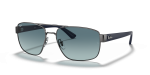 แว่นกันแดด Rayban RB3663-004/3M มุมเฉียง สีกันเมทัล สำหรับผู้ชาย
