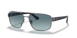แว่นกันแดด Rayban RB3663-004/3M มุมเฉียง สีกันเมทัล สำหรับผู้ชาย