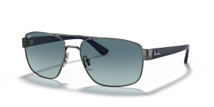 แว่นกันแดด Rayban RB3663-004/3M มุมเฉียง สีกันเมทัล สำหรับผู้ชาย
