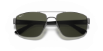 แว่นกันแดด Rayban RB3663-004/58 Gunmetal G-15 Green Polarized แว่นกันแดด Rayban RB3663-004/58 close-up ด้านหน้า