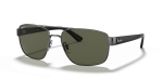 แว่นกันแดด Rayban RB3663-004/58 Gunmetal G-15 Green Polarized แว่นกันแดด Rayban RB3663-004/58 มุมเฉียง สีกันเมทัล สำหรับผู้ชาย