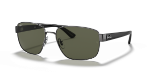 แว่นกันแดด Rayban RB3663-004/58 มุมเฉียง สีกันเมทัล สำหรับผู้ชาย