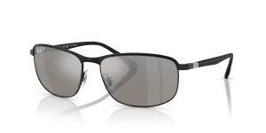 แว่นกันแดด Rayban RB3671CH-186/5J มุมเฉียง สีดำพื้นดำ สำหรับผู้ใช้ทุกเพศ