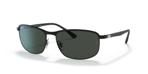 แว่นกันแดด Rayban RB3671CH-186/K8 มุมเฉียง สีดำ สำหรับผู้ใช้ทุกเพศ