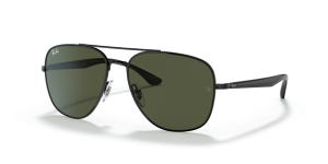 แว่นกันแดด Rayban RB3683-002/31 มุมเฉียง สีดำ สำหรับผู้ใช้ทุกเพศ