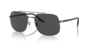 แว่นกันแดด Rayban RB3699-004/K8 มุมเฉียง สีกันเมทัล สำหรับผู้ใช้ทุกเพศ