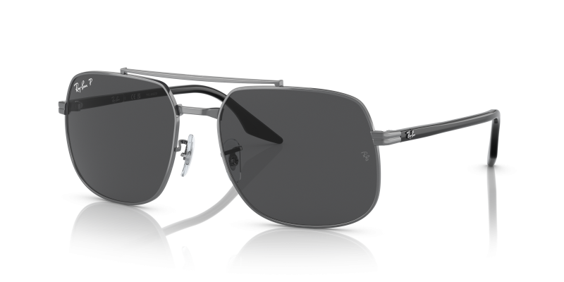 แว่นกันแดด Rayban RB3699-004/K8 Gunmetal Polar Dark Grey แว่นกันแดด Rayban RB3699-004/K8 มุมเฉียง สีกันเมทัล สำหรับผู้ใช้ทุกเพศ