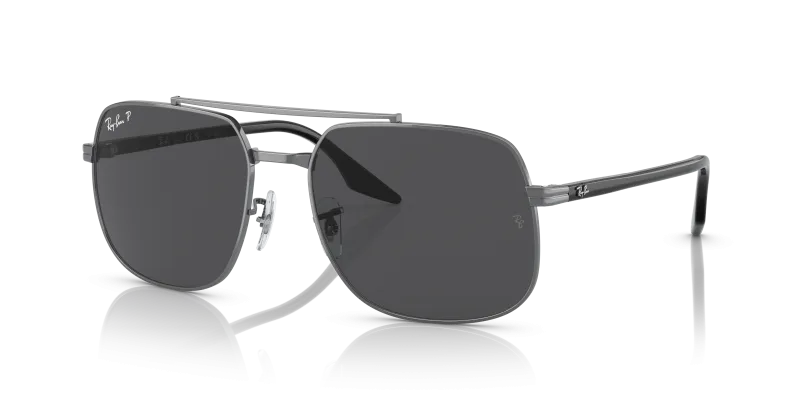 แว่นกันแดด Rayban RB3699-004/K8 มุมเฉียง สีกันเมทัล สำหรับผู้ใช้ทุกเพศ
