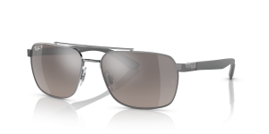 แว่นกันแดด Rayban RB3701-004/5J มุมเฉียง สีกันเมทัล สำหรับผู้ชาย