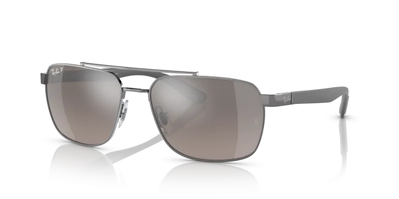 แว่นกันแดด Rayban RB3701-004/5J Gunmetal Polar Dark Grey แว่นกันแดด Rayban RB3701-004/5J มุมเฉียง สีกันเมทัล สำหรับผู้ชาย