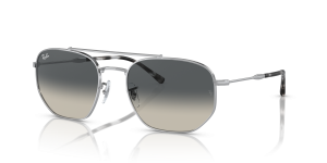 แว่นกันแดด Rayban RB3707-003/71 มุมเฉียง สีเงิน สำหรับผู้ใช้ทุกเพศ