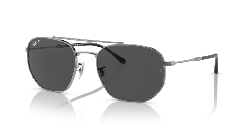 แว่นกันแดด Rayban RB3707-004/K8 Gunmetal Polar Dark Grey แว่นกันแดด Rayban RB3707-004/K8 มุมเฉียง สีกันเมทัล สำหรับผู้ใช้ทุกเพศ