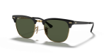 แว่นกันแดด Rayban RB3716-187/58 มุมเฉียง สีดำพื้นทอง สำหรับผู้ใช้ทุกเพศ