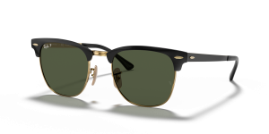 แว่นกันแดด Rayban RB3716-187/58 มุมเฉียง สีดำพื้นทอง สำหรับผู้ใช้ทุกเพศ