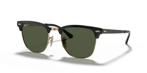 แว่นกันแดด Rayban RB3716-187/58 มุมเฉียง สีดำพื้นทอง สำหรับผู้ใช้ทุกเพศ