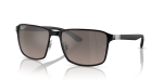 แว่นกันแดด Rayban RB3721CH-186/5J มุมเฉียง สีดำพื้นดำ สำหรับผู้ใช้ทุกเพศ