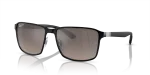 แว่นกันแดด Rayban RB3721CH-186/5J Black On Black Polar Dark Grey แว่นกันแดด Rayban RB3721CH-186/5J มุมเฉียง สีดำพื้นดำ สำหรับผู้ใช้ทุกเพศ