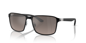 แว่นกันแดด Rayban RB3721CH-186/5J มุมเฉียง สีดำพื้นดำ สำหรับผู้ใช้ทุกเพศ