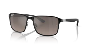 แว่นกันแดด Rayban RB3721CH-186/5J มุมเฉียง สีดำพื้นดำ สำหรับผู้ใช้ทุกเพศ