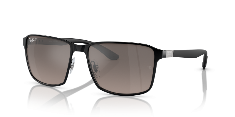 แว่นกันแดด Rayban RB3721CH-186/5J มุมเฉียง สีดำพื้นดำ สำหรับผู้ใช้ทุกเพศ