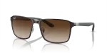 แว่นกันแดด Rayban RB3721-188/13 Brown On Gunmetal Brown แว่นกันแดด Rayban RB3721-188/13 มุมเฉียง สีน้ำตาลพื้นกันเมทัล สำหรับผู้ใช้ทุกเพศ