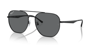 แว่นกันแดด Rayban RB3724D-002/81 มุมเฉียง สีดำ สำหรับผู้ใช้ทุกเพศ