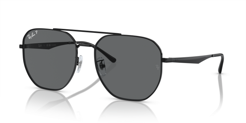 แว่นกันแดด Rayban RB3724D-002/81 มุมเฉียง สีดำ สำหรับผู้ใช้ทุกเพศ