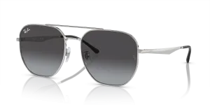 แว่นกันแดด Rayban RB3724D-003/8G มุมเฉียง สีเงิน สำหรับผู้ใช้ทุกเพศ