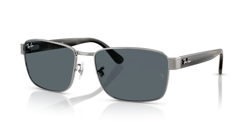 แว่นกันแดด Rayban RB3750-004/R5 Gunmetal Blue แว่นกันแดด Rayban RB3750-004/R5 มุมเฉียง สีกันเมทัล สำหรับผู้ใช้ทุกเพศ