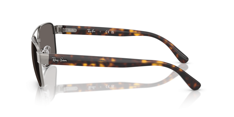 แว่นกันแดด Rayban RB3751-004/B1 มุมข้าง ขาแว่นสีฮาวานา