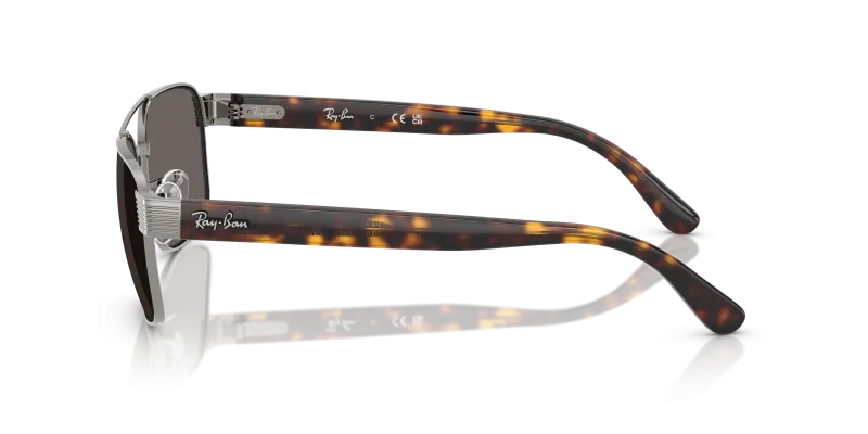 แว่นกันแดด Rayban RB3751-004/B1 มุมข้าง ขาแว่นสีฮาวานา
