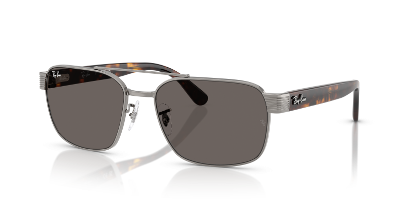 แว่นกันแดด Rayban RB3751-004/B1 Gunmetal Dark Grey แว่นกันแดด Rayban RB3751-004/B1 มุมเฉียง สีกันเมทัล สำหรับผู้ใช้ทุกเพศ