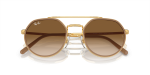 แว่นกันแดด Rayban RB3765-001/51 Arista Light Brown แว่นกันแดด Rayban RB3765-001/51 close-up ด้านหน้า