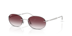 แว่นกันแดด Rayban RB3767-003/8H มุมเฉียง สีเงิน สำหรับผู้ใช้ทุกเพศ