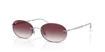 แว่นกันแดด Rayban RB3767-003/8H มุมเฉียง สีเงิน สำหรับผู้ใช้ทุกเพศ