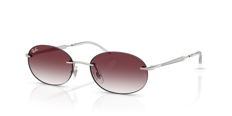 แว่นกันแดด Rayban RB3767-003/8H มุมเฉียง สีเงิน สำหรับผู้ใช้ทุกเพศ
