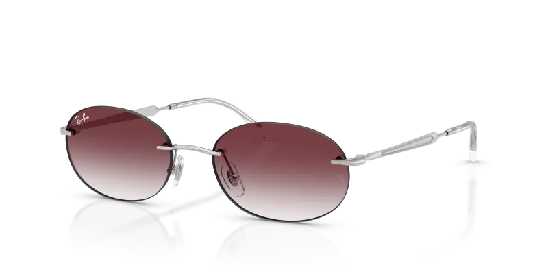 แว่นกันแดด Rayban RB3767-003/8H มุมเฉียง สีเงิน สำหรับผู้ใช้ทุกเพศ