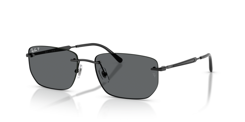 แว่นกันแดด Rayban RB3768-002/81 มุมเฉียง สีดำ สำหรับผู้ใช้ทุกเพศ