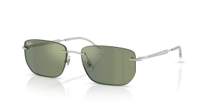 แว่นกันแดด Rayban RB3768-003/6R มุมเฉียง สีเงิน สำหรับผู้ใช้ทุกเพศ