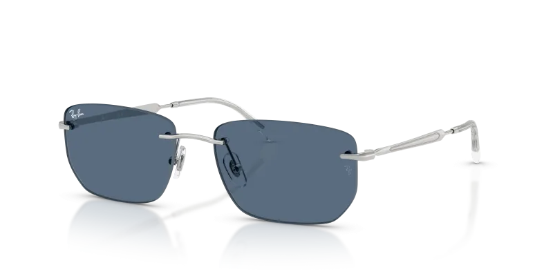 แว่นกันแดด Rayban RB3768-003/80 มุมเฉียง สีเงิน สำหรับผู้ใช้ทุกเพศ