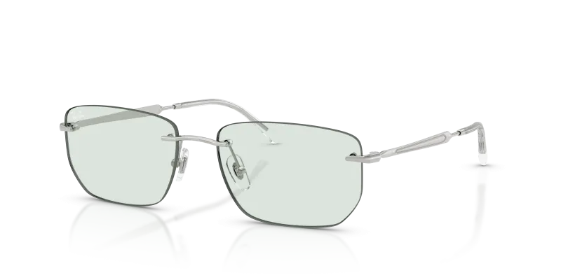 แว่นกันแดด Rayban RB3768-003/M1 มุมเฉียง สีเงิน สำหรับผู้ใช้ทุกเพศ