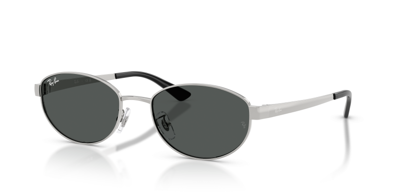 แว่นกันแดด Rayban RB3774D-003/87 Silver Dark Grey แว่นกันแดด Rayban RB3774D-003/87 มุมเฉียง สีเงิน สำหรับผู้ใช้ทุกเพศ