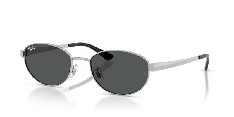 แว่นกันแดด Rayban RB3774D-003/87 Silver Dark Grey แว่นกันแดด Rayban RB3774D-003/87 มุมเฉียง สีเงิน สำหรับผู้ใช้ทุกเพศ