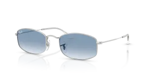 แว่นกันแดด Rayban RB3832-003/3F มุมเฉียง สีเงิน สำหรับผู้ใช้ทุกเพศ