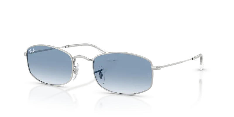 แว่นกันแดด Rayban RB3832-003/3F มุมเฉียง สีเงิน สำหรับผู้ใช้ทุกเพศ