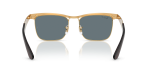 แว่นกันแดด Rayban Wayfarer Deluxe RB3875-92763R Sandblasted Legend Gold Dark Blue Polarized แว่นกันแดด Rayban RB3875-92763R ขาแว่นด้านใน