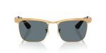แว่นกันแดด Rayban Wayfarer Deluxe RB3875-92763R Sandblasted Legend Gold Dark Blue Polarized แว่นกันแดด Rayban RB3875-92763R ด้านหน้า